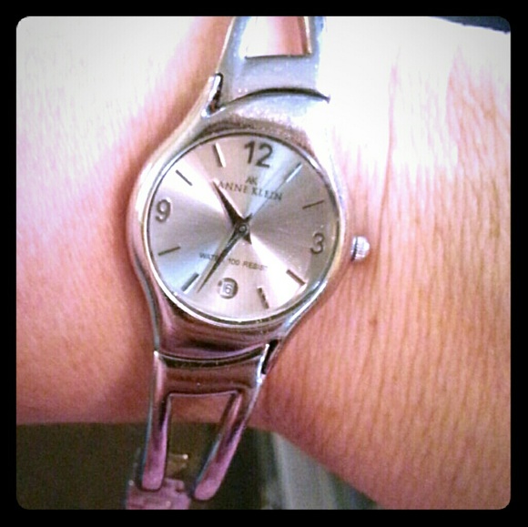 Anne Klein Silvertone round faced watch main image 4